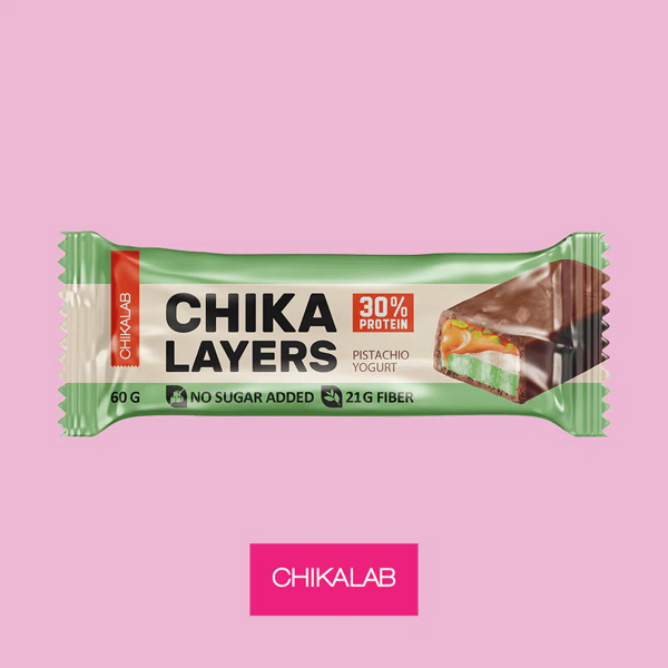 CHIKALAYERS Протеиновый батончик «Фисташковый йогурт», 60 г